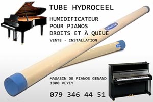 Hydroceel, système humidificateur pour piano à queue ou droits